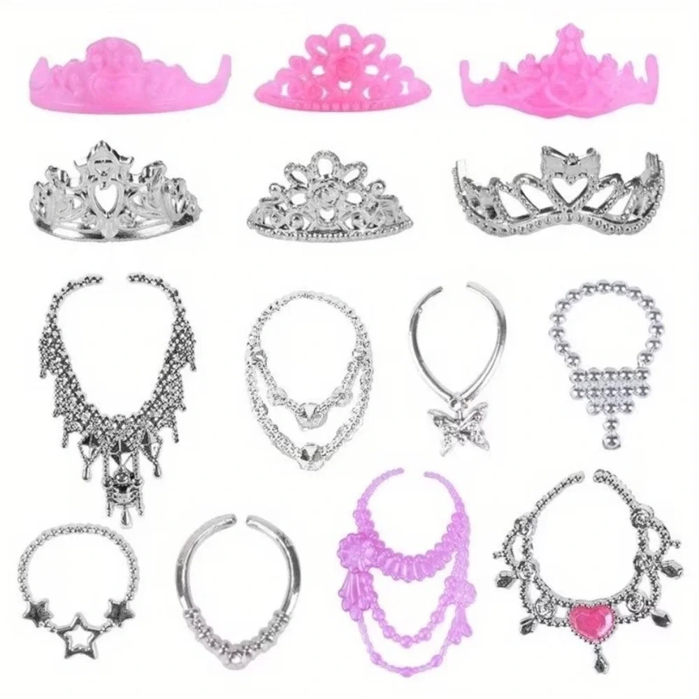 47 Piece Set Fashion Doll Clothing Barbie Style Outfits Accessories Dress Up Lot